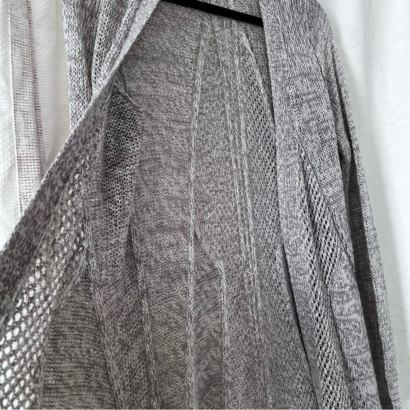 EUC Tahari Linen Blend Open Knit Cardigan in Gray size Large - Picture 6 of 9